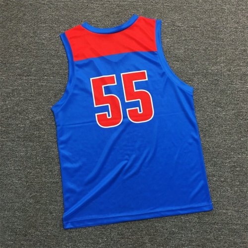 55 CSKA Moscow Blue Basketball Jersey